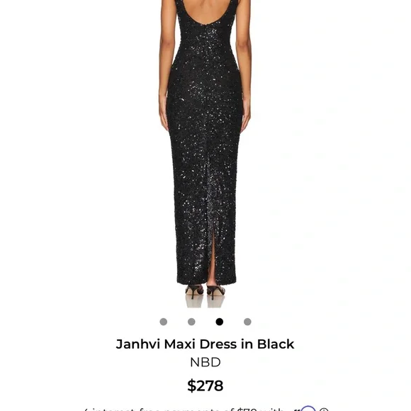 NBD Sparkling Black Gown - Picture 2 of 3